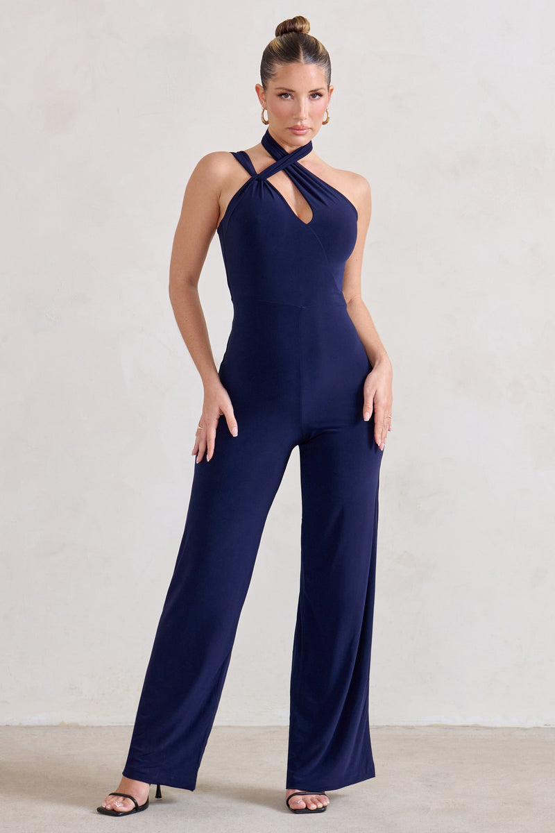 Navy and 2025 white jumpsuit