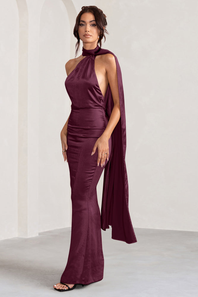 Burgundy maxi dress canada best sale