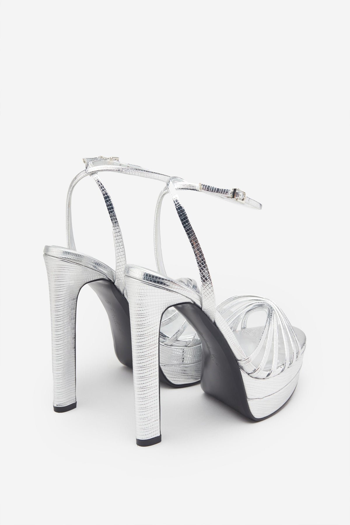 BuddyLove X KB Shoes | Ophelia Shiny Platform Heel | Silver
