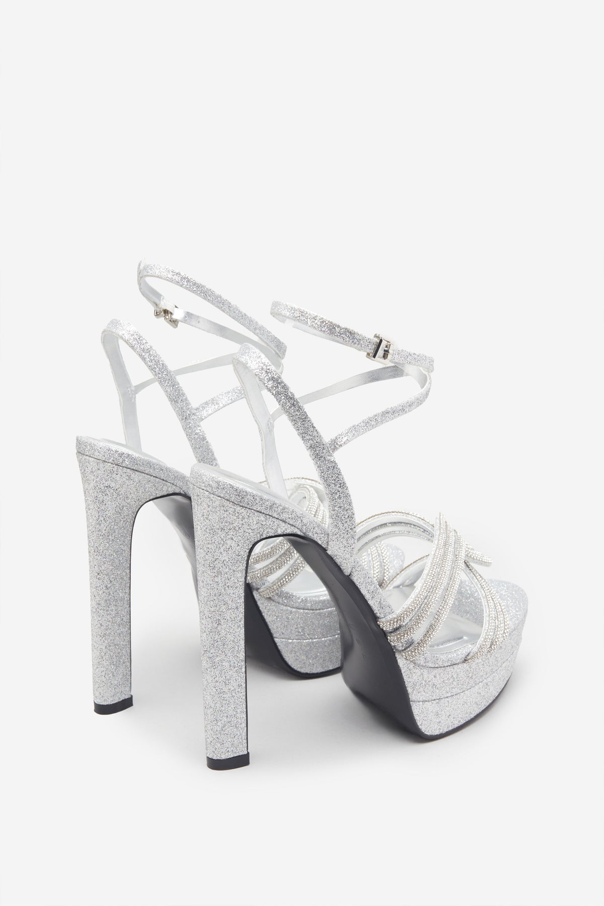 Strappy discount grey heels