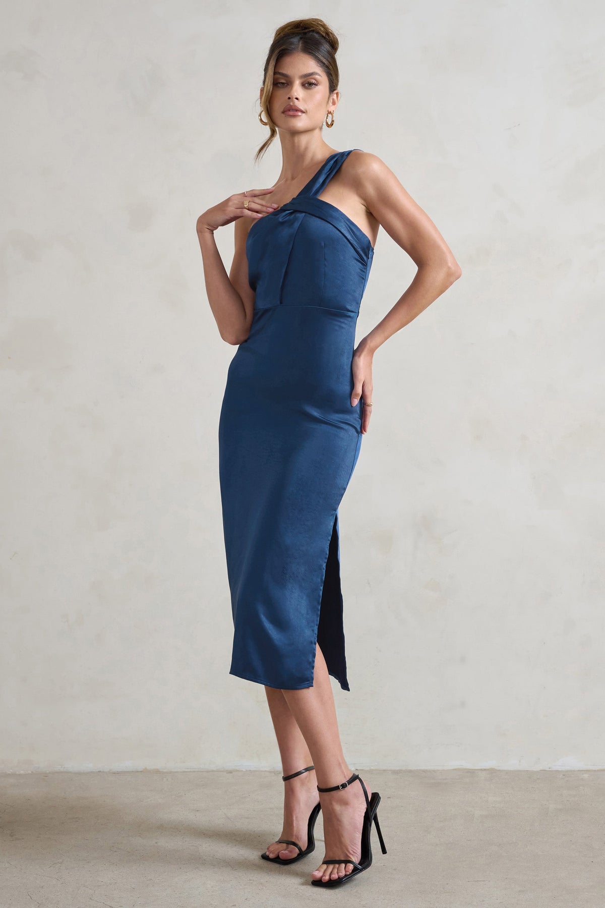 Reiss asymmetric midi dress hot sale blue