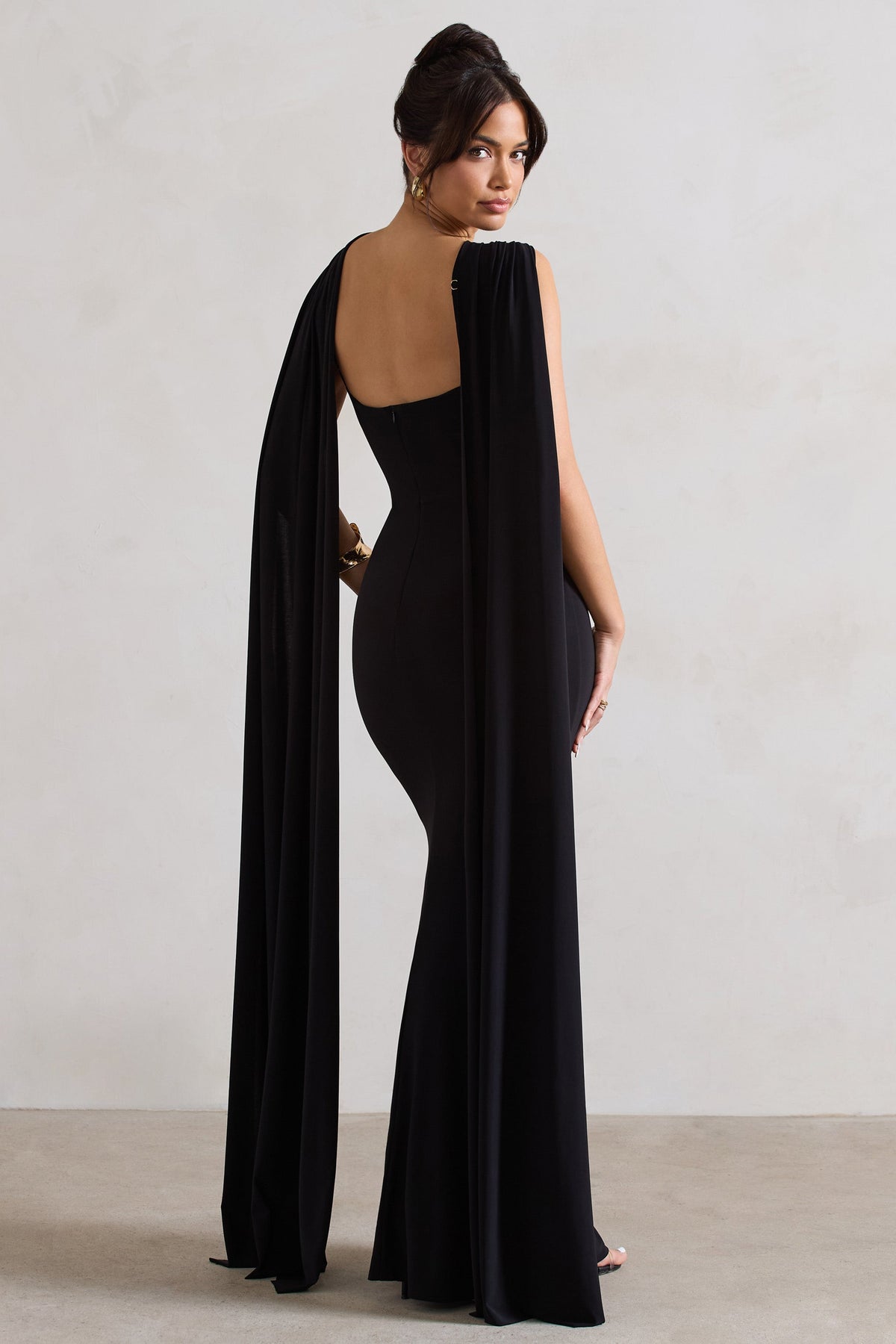 Twist neck maxi outlet dress