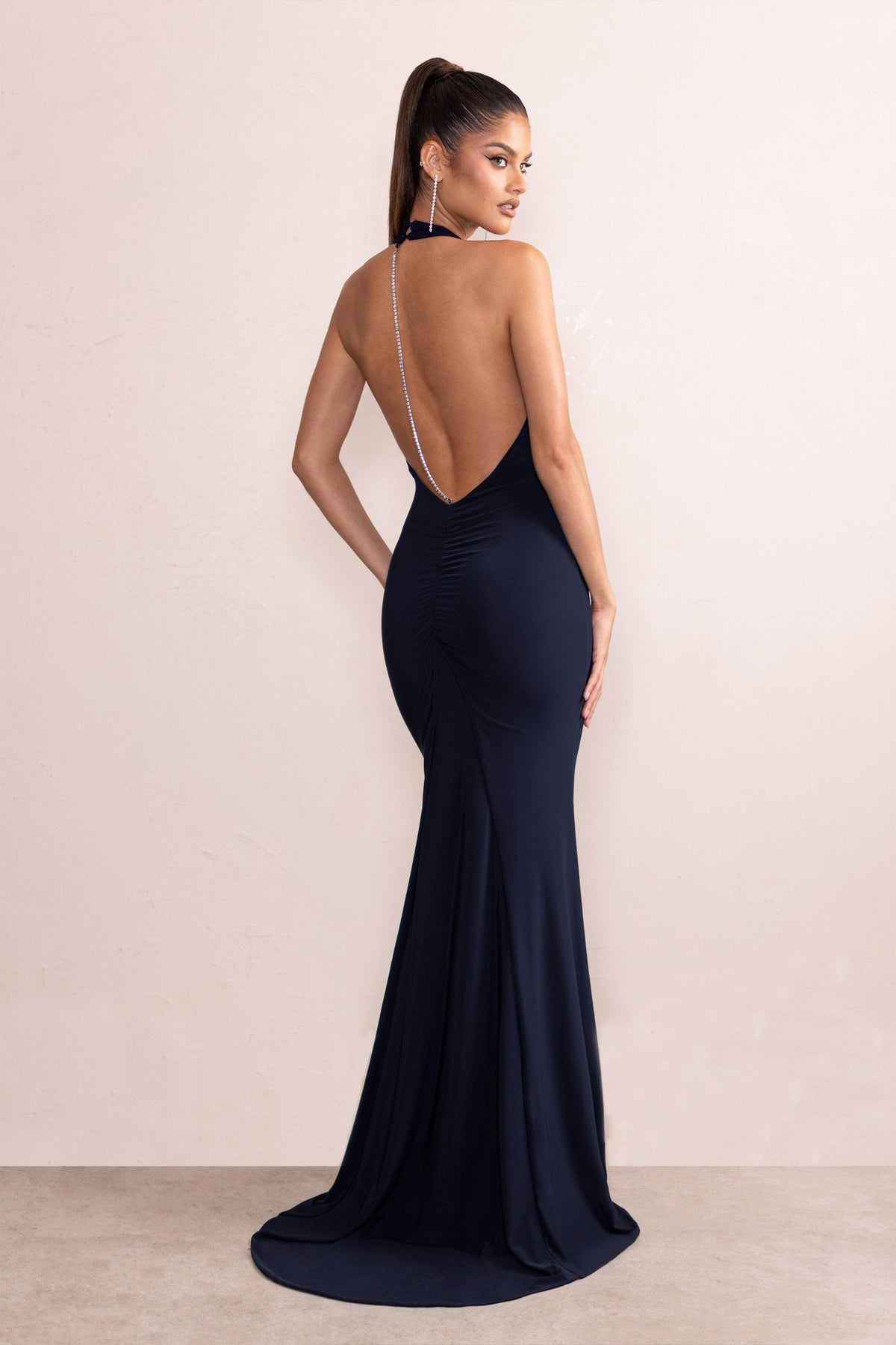 Buy LOW CUT BACKLESS BLACK DRESS for Women Online in India