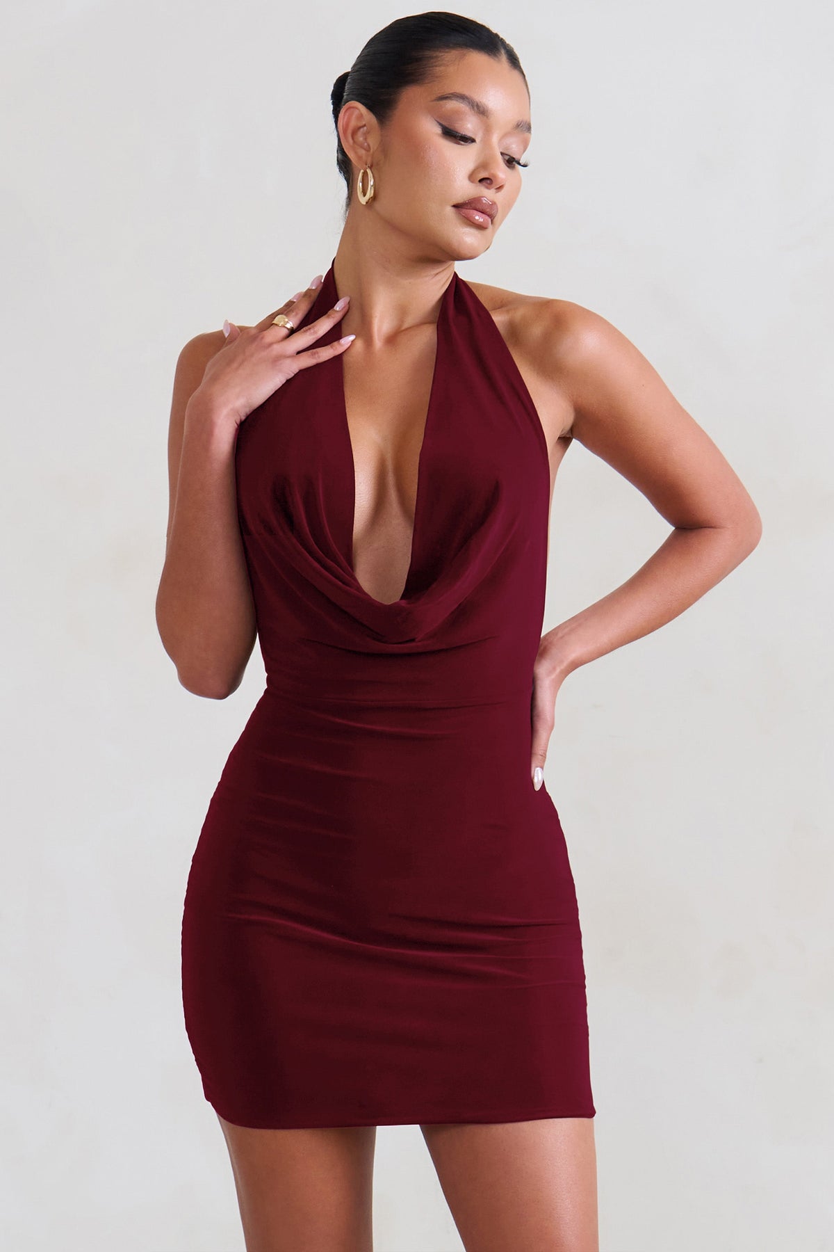 Burgundy shop dress plt