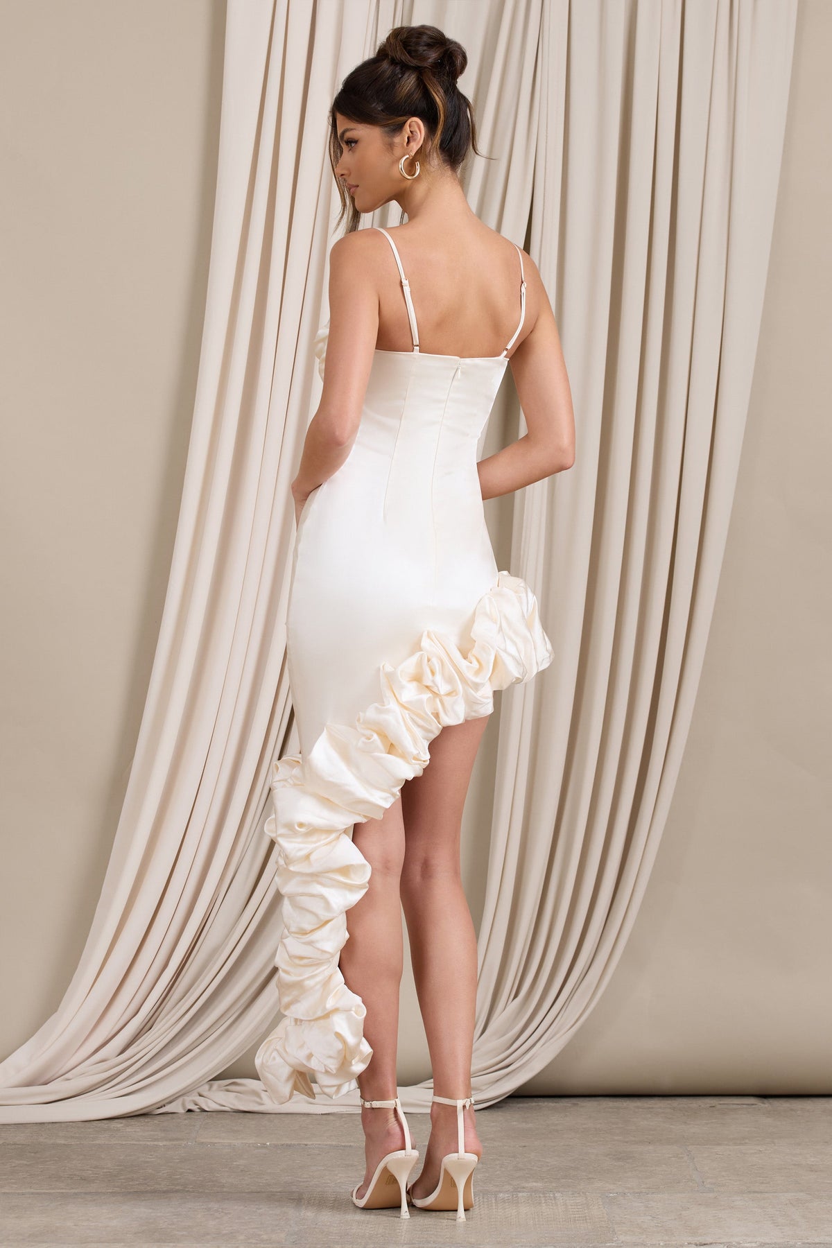 Florence Strapless Corset Mermaid Gown- White